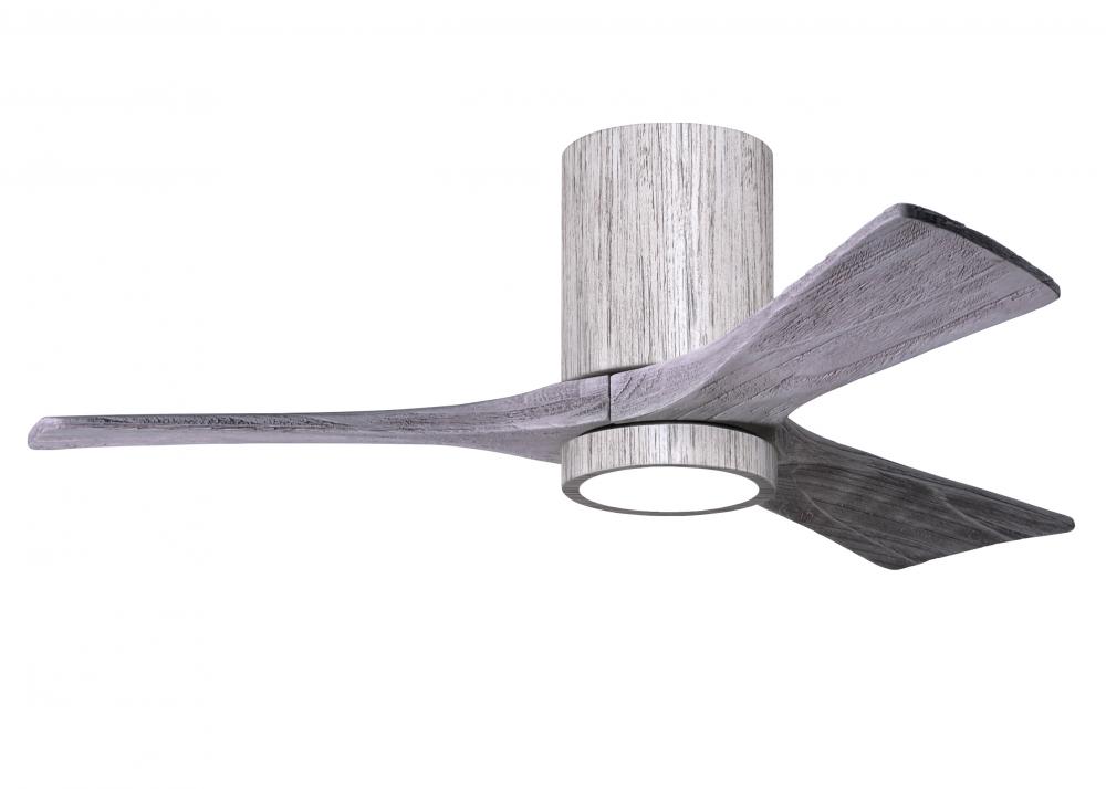 Irene-3HLK three-blade flush mount paddle fan in Barn Wood finish with 42” solid barn wood tone