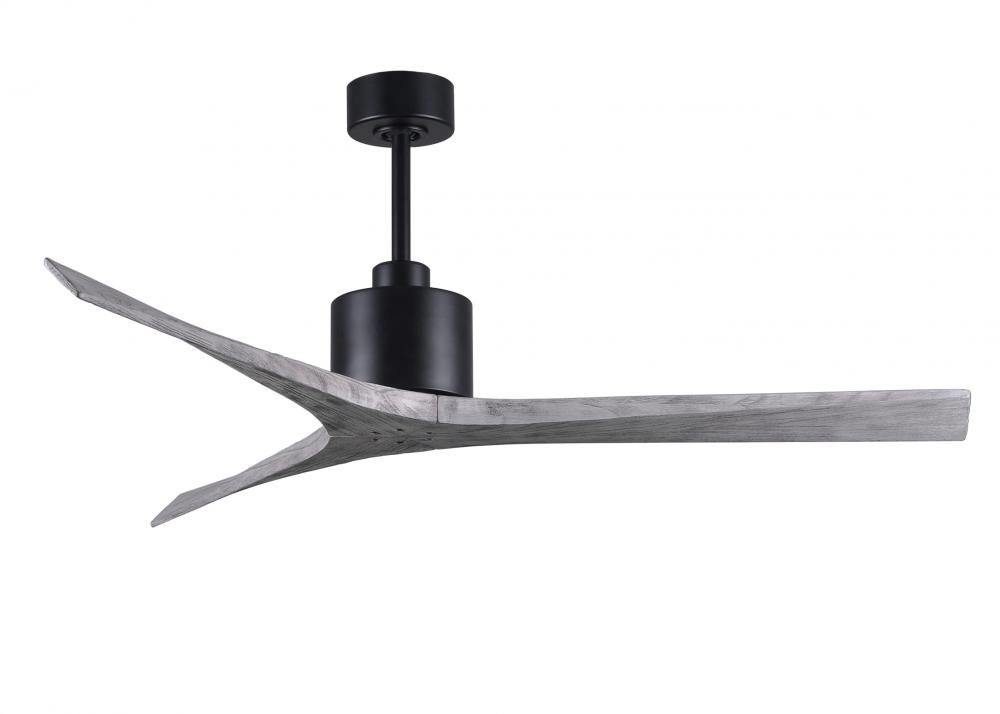 Mollywood 6-speed contemporary ceiling fan in Matte Black finish with 60” solid barn wood tone b