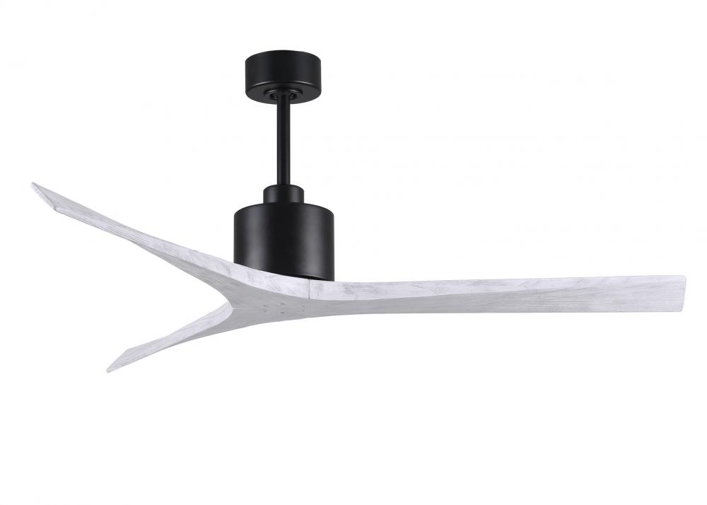 Mollywood 6-speed contemporary ceiling fan in Matte Black finish with 60” solid matte white wood