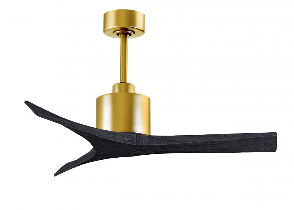 Mollywood 6-speed contemporary ceiling fan in Brushed Brass finish with 42” solid matte black wo