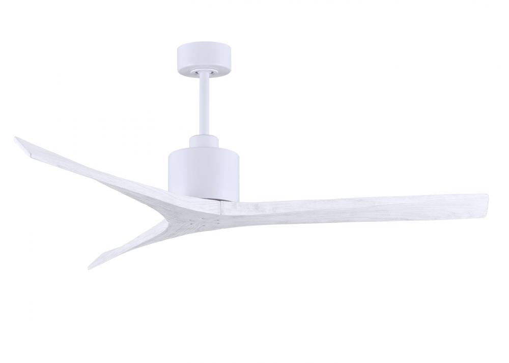 Mollywood 6-speed contemporary ceiling fan in Matte White finish with 60” solid matte white wood