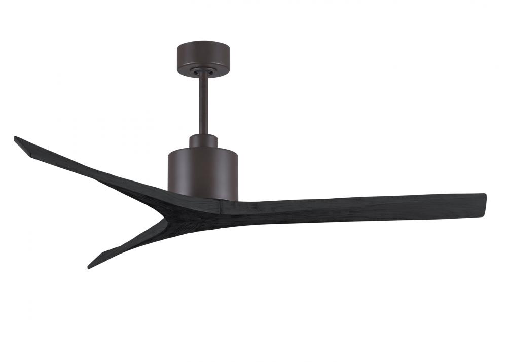 Mollywood 6-speed contemporary ceiling fan in Textured Bronze finish with 60” solid matte black