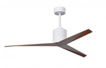 Matthews Fan Company EK-WH-WN - Eliza 3-blade paddle fan in Gloss White finish with walnut all-weather ABS blades. Optimized for w