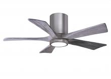 Matthews Fan Company IR5HLK-BP-BW-42 - IR5HLK five-blade flush mount paddle fan in Brushed Pewter finish with 42” Barn Wood blades and