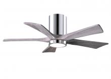 Matthews Fan Company IR5HLK-CR-BW-42 - IR5HLK five-blade flush mount paddle fan in Polished Chrome finish with 42” solid barn wood tone
