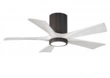 Matthews Fan Company IR5HLK-TB-MWH-42 - IR5HLK five-blade flush mount paddle fan in Textured Bronze finish with 42” solid matte white wo