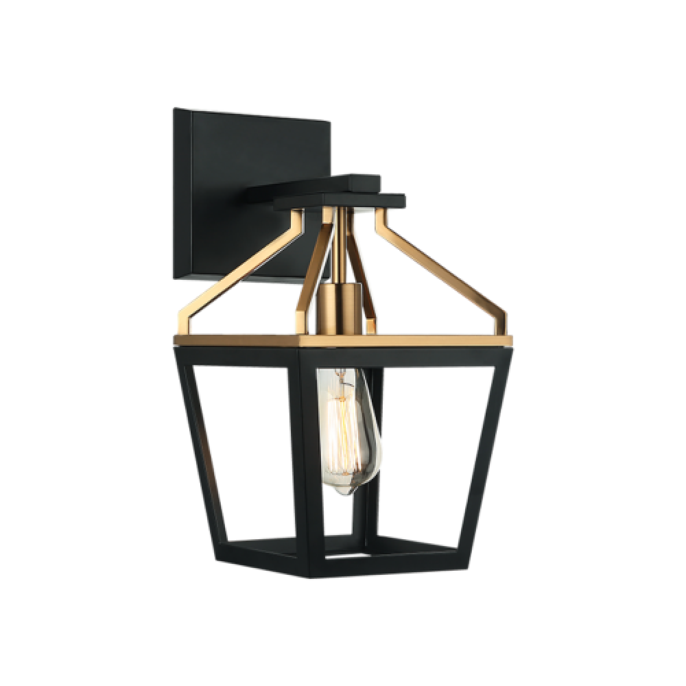 Mavonshire Black + Aged Gold Brass Wall Sconce