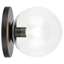 Matteo Lighting WX06011BKCL - Cosmo Black Wall Sconce/Ceiling Mount