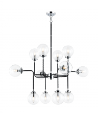 Matteo Lighting C58212CHCL - Particles Black & Chrome Pendant