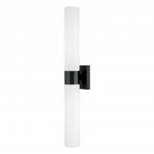 Capital Lighting 646221MB - 2-Light Dual Sconce in Matte Black with Soft White Glass