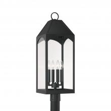 Capital Lighting 946343BK - 4 Light Outdoor Post Lantern