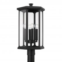 Capital Lighting 946643BK - 4 Light Outdoor Post Lantern