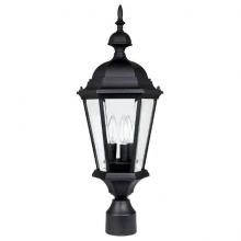 Capital Lighting 9725BK - 3 Light Outdoor Post Lantern