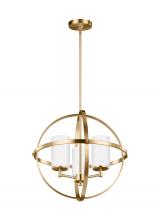 Generation Lighting Seagull 3124603-848 - Alturas contemporary 3-light indoor dimmable ceiling chandelier pendant light in satin brass gold fi