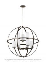 Generation Lighting Seagull 3124609-778 - Alturas contemporary 9-light indoor dimmable ceiling chandelier pendant light in brushed oil rubbed