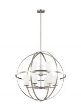 Generation Lighting Seagull 3124609-962 - Alturas contemporary 9-light indoor dimmable ceiling chandelier pendant light in brushed nickel silv