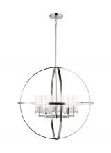 Generation Lighting Seagull 3124675-962 - Alturas indoor dimmable 5-light single tier chandelier in brushed nickel finish with spherical steel