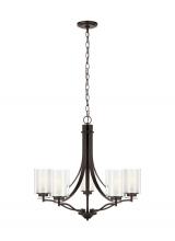 Generation Lighting Seagull 3137305-710 - Elmwood Park traditional 5-light indoor dimmable ceiling chandelier pendant light in bronze finish w