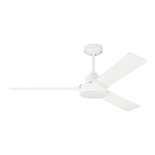 Generation Lighting Seagull 3JVR52RZW - Jovie 52" Indoor/Outdoor Matte White Ceiling Fan with Wall Control and Manual Reversible Motor