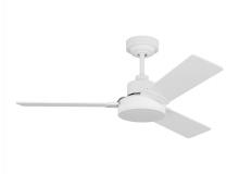 Generation Lighting Seagull 3JVR44RZW - Jovie 44" Indoor/Outdoor Matte White Ceiling Fan with Wall Control and Manual Reversible Motor