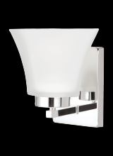 Generation Lighting Seagull 4111601-05 - Bayfield contemporary 1-light indoor dimmable bath vanity wall sconce in chrome silver finish with s
