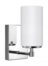 Generation Lighting Seagull 4124601-05 - Alturas contemporary 1-light indoor dimmable bath vanity wall sconce in chrome silver finish with et