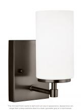 Generation Lighting Seagull 4124601-778 - Alturas contemporary 1-light indoor dimmable bath vanity wall sconce in brushed oil rubbed bronze fi