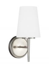 Generation Lighting Seagull 4140401-962 - Driscoll contemporary 1-light indoor dimmable bath vanity wall sconce in brushed nickel silver finis