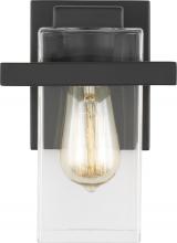 Generation Lighting Seagull 4141501-112 - Mitte transitional 1-light indoor dimmable bath vanity wall sconce in midnight black finish with cle