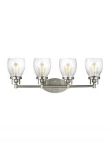 Generation Lighting Seagull 4414504-962 - Belton transitional 4-light indoor dimmable bath vanity wall sconce in brushed nickel silver finish