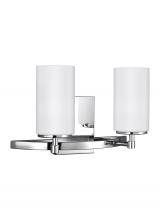 Generation Lighting Seagull 4424602-05 - Alturas contemporary 2-light indoor dimmable bath vanity wall sconce in chrome silver finish with et