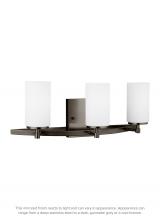 Generation Lighting Seagull 4424603-778 - Alturas contemporary 3-light indoor dimmable bath vanity wall sconce in brushed oil rubbed bronze fi