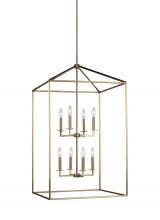 Generation Lighting Seagull 5315008-848 - Perryton transitional 8-light indoor dimmable extra large ceiling pendant hanging chandelier light i
