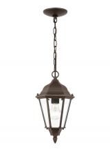 Generation Lighting Seagull 60938-71 - Bakersville traditional 1-light outdoor exterior pendant in antique bronze finish with clear beveled