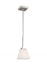 Generation Lighting Seagull 6113701-962 - Ellis Harper classic 1-light indoor dimmable ceiling hanging single pendant light in brushed nickel