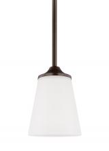 Generation Lighting Seagull 6124501EN3-710 - Hanford traditional 1-light LED indoor dimmable ceiling hanging single pendant light in bronze finis