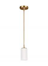 Generation Lighting Seagull 6124601-848 - Alturas contemporary 1-light indoor dimmable ceiling hanging single pendant light in satin brass gol