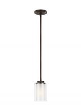 Generation Lighting Seagull 6137301-710 - Elmwood Park traditional 1-light indoor dimmable ceiling hanging single pendant light in bronze fini