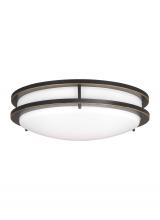 Generation Lighting Seagull 7650893S-71 - Mahone traditional dimmable indoor medium LED 1-Light flush mount ceiling fixture in an antique bron