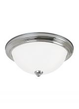 Generation Lighting Seagull 77064EN3-05 - Geary transitional 2-light LED indoor dimmable ceiling flush mount fixture in chrome silver finish w