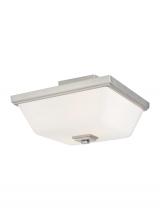 Generation Lighting Seagull 7713702-962 - Ellis Harper classic 2-light indoor dimmable ceiling semi-flush mount in brushed nickel silver finis