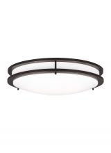 Generation Lighting Seagull 7750893S-71 - Mahone traditional dimmable indoor large LED one-light flush mount ceiling fixture in an antique bro