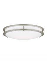 Generation Lighting Seagull 7750893S-753 - Mahone traditional dimmable indoor large LED one-light flush mount ceiling fixture in a painted brus