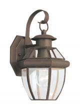 Generation Lighting Seagull 8037-71 - Lancaster traditional 1-light outdoor exterior small wall lantern sconce in antique bronze finish wi