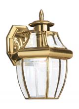 Generation Lighting Seagull 8038-02 - Lancaster traditional 1-light outdoor exterior medium wall lantern sconce in polished brass gold fin
