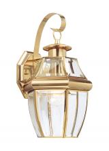 Generation Lighting Seagull 8067-02 - Lancaster traditional 1-light outdoor exterior large wall lantern sconce in polished brass gold fini