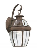 Generation Lighting Seagull 8067-71 - Lancaster traditional 1-light outdoor exterior large wall lantern sconce in antique bronze finish wi
