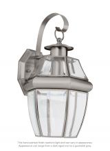 Generation Lighting Seagull 8067-965 - Lancaster traditional 1-light outdoor exterior large wall lantern sconce in antique brushed nickel s