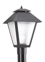 Generation Lighting Seagull 82065-12 - Polycarbonate Outdoor traditional 1-light outdoor exterior large post lantern in black finish with f