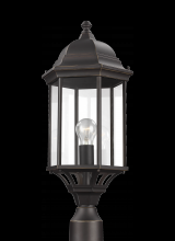 Generation Lighting Seagull 8238701-71 - Sevier traditional 1-light outdoor exterior large post lantern in antique bronze finish with clear g